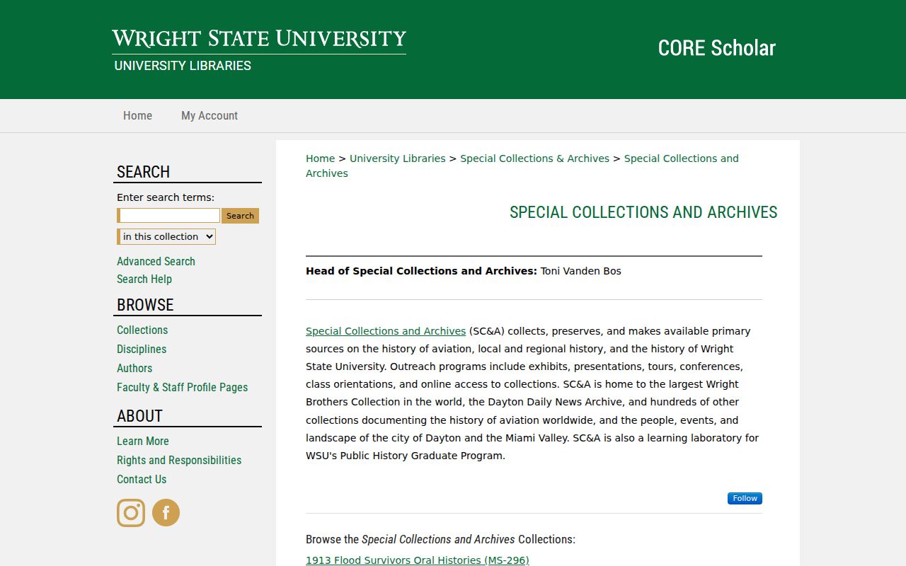 Harrison Township previous residents Wright State Special Collections research page
